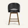 Chatus II Counter Stool in Black Afus Leather