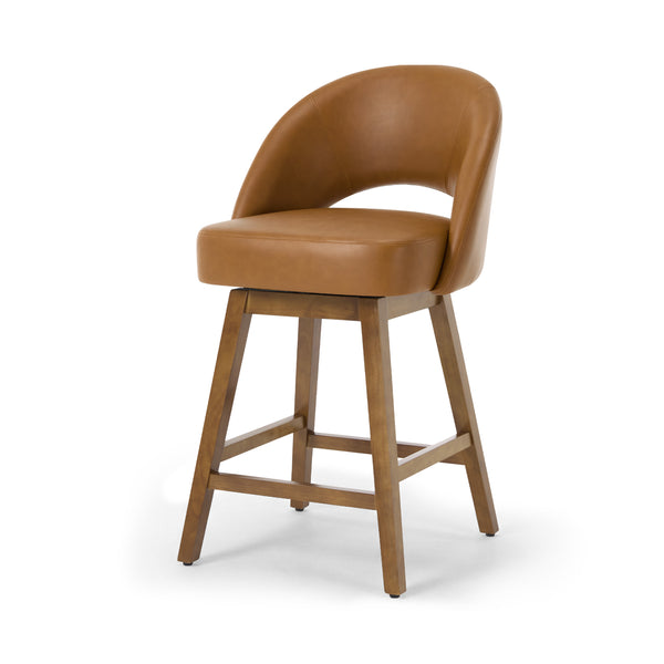 Chatus II Counter Stool in Brown Doce Leather