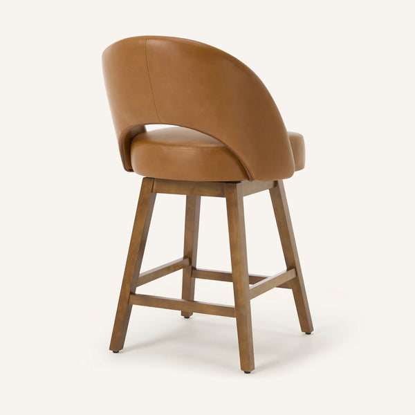 Chatus II Counter Stool in Brown Doce Leather