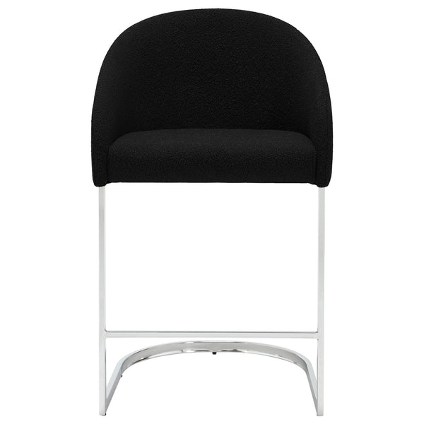 Cider Counter Stool in Black Sacy Fabric