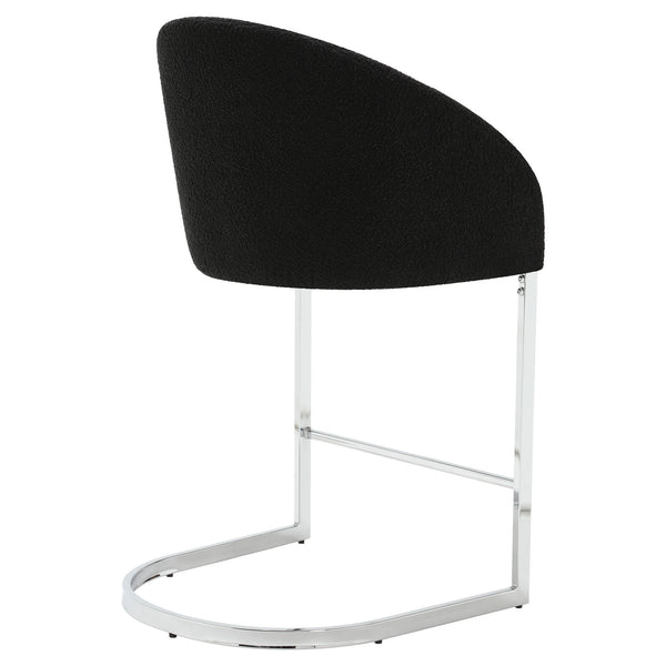 Cider Counter Stool in Black Sacy Fabric