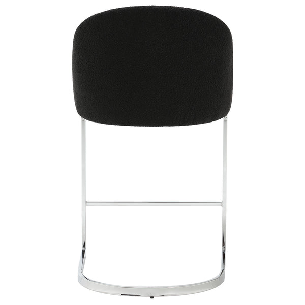 Cider Counter Stool in Black Sacy Fabric