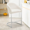 Cider Counter Stool in White Sacy Fabric