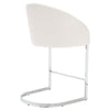 Cider Counter Stool in White Sacy Fabric
