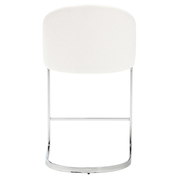 Cider Counter Stool in White Sacy Fabric