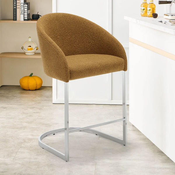 Cider Counter Stool in Yellow Agni Fabric