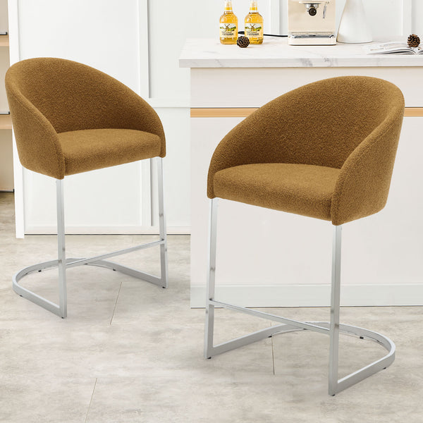 Cider Counter Stool in Yellow Agni Fabric