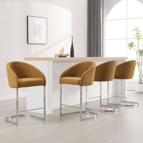 Cider Counter Stool in Yellow Agni Fabric