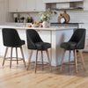 Clinton Counter Stool in Black Hron Leather