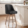 Clinton Counter Stool in Black Hron Leather
