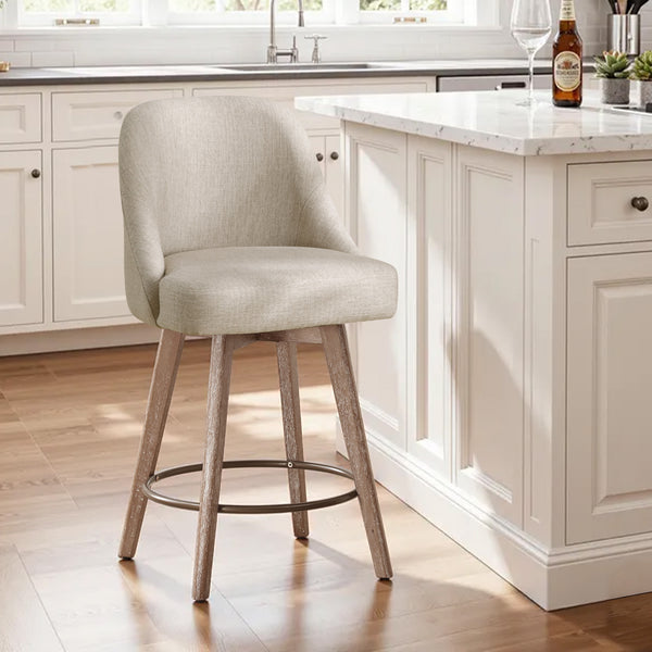 Clinton Counter Stool in Brown Bena Fabric