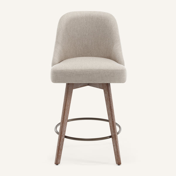 Clinton Counter Stool in Brown Bena Fabric