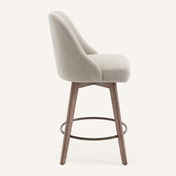 Clinton Counter Stool in Brown Bena Fabric