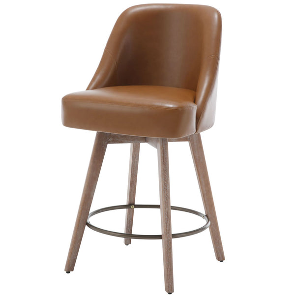 Clinton Counter Stool in Brown Mara Leather