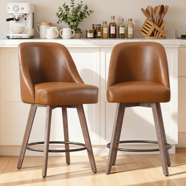 Clinton Counter Stool in Brown Mara Leather