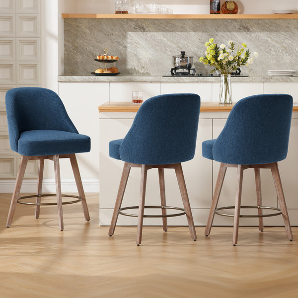 Clinton Counter Stool in Denim Bena Fabric
