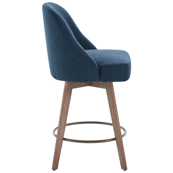 Clinton Counter Stool in Denim Bena Fabric