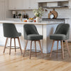 Clinton Counter Stool in Gray Bena Fabric