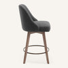 Clinton Counter Stool in Gray Bena Fabric