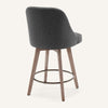Clinton Counter Stool in Gray Bena Fabric