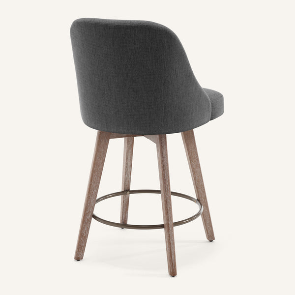 Clinton Counter Stool in Gray Bena Fabric