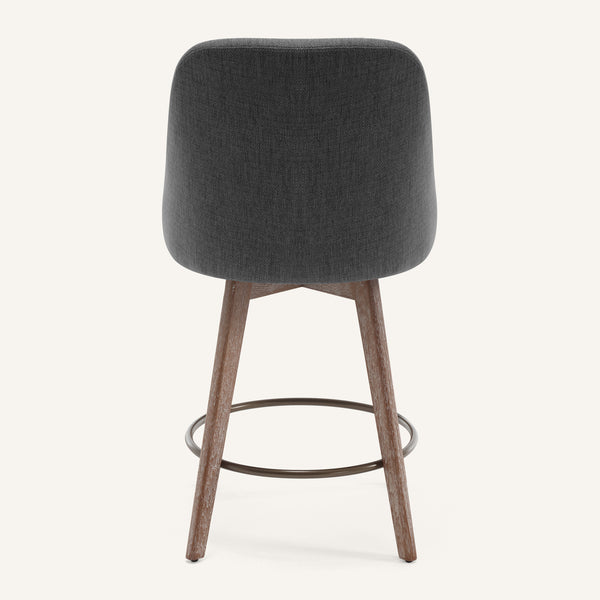 Clinton Counter Stool in Gray Bena Fabric