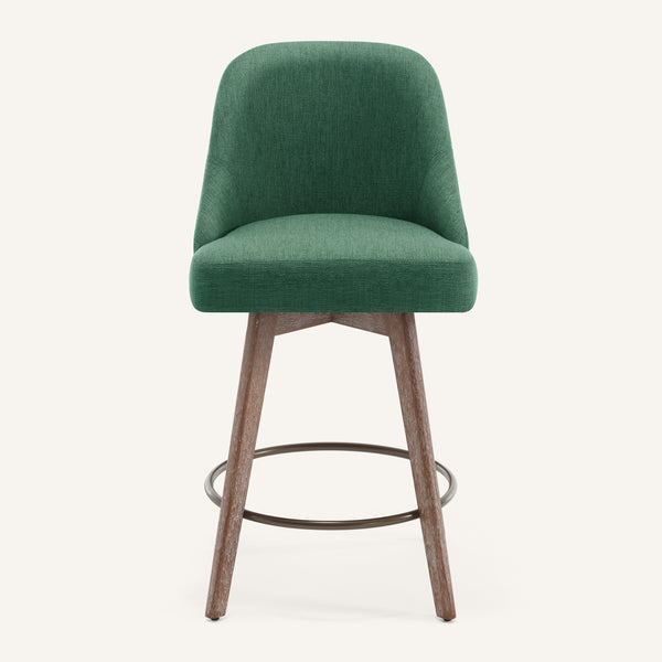 Clinton Counter Stool in Green Bena Fabric