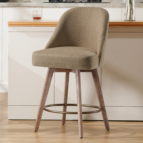 Clinton Counter Stool in Sand Bena Fabric