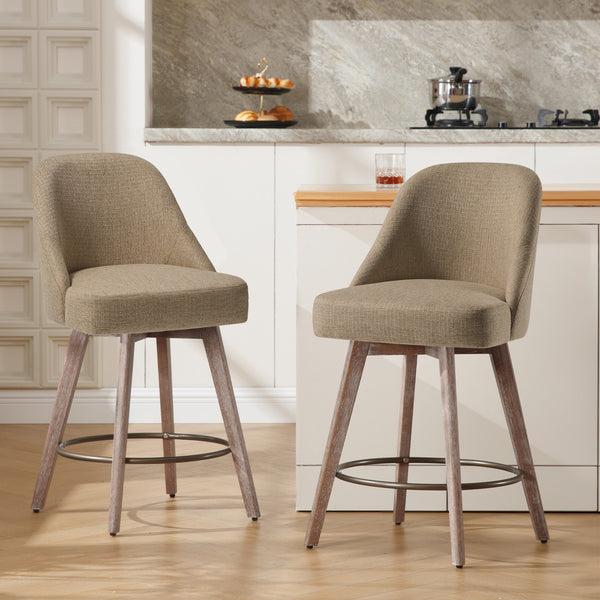 Clinton Counter Stool in Sand Bena Fabric