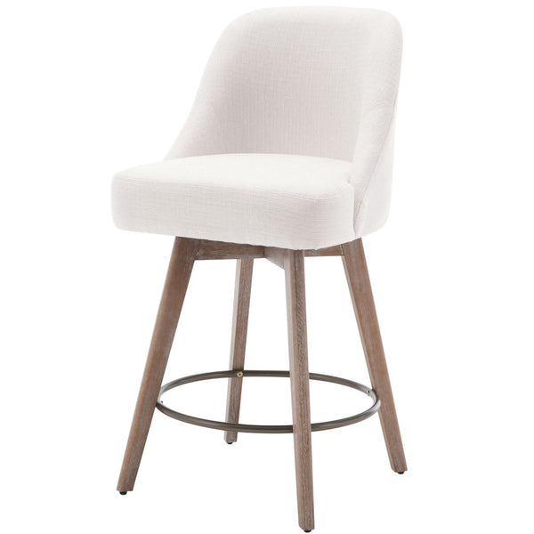 Clinton Counter Stool in White Bena Fabric