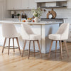 Clinton Counter Stool in White Bena Fabric