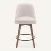 Clinton Counter Stool in White Bena Fabric