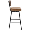 Corvina Bar Stool in Brown Afus Leather, Bar Height