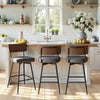 Corvina Bar Stool in Charcoal Sarma Leather, Bar Height