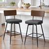 Corvina Bar Stool in Charcoal Sarma Leather, Counter Height