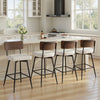 Corvina Bar Stool in Cream Ribol Leather, Bar Height