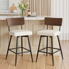 Corvina Bar Stool in Cream Ribol Leather, Bar Height