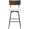 Corvina Bar Stool in Cream Ribol Leather, Bar Height