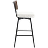Corvina Bar Stool in Cream Ribol Leather, Bar Height