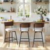 Corvina Bar Stool in Cream Ribol Leather, Bar Height