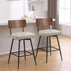 Corvina Bar Stool in Moonlight Sarma Leather, Bar Height