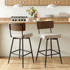 Corvina Bar Stool in Moonlight Sarma Leather, Bar Height