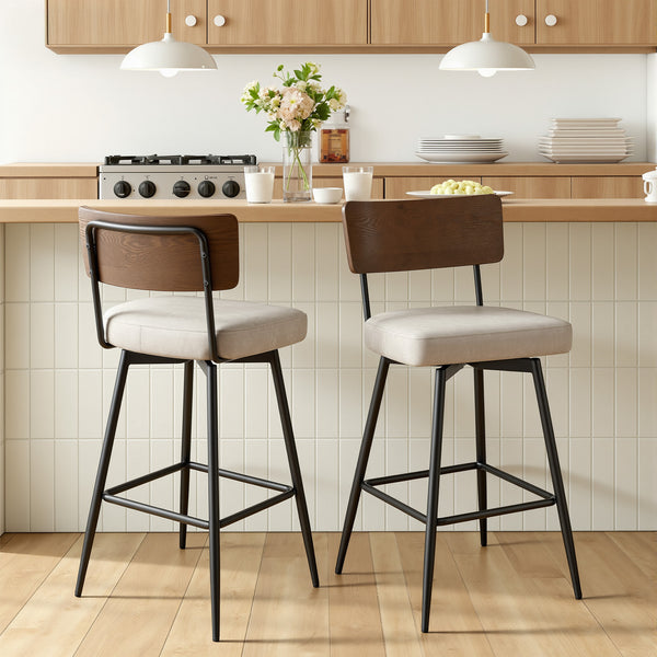 Corvina Bar Stool in Moonlight Sarma Leather, Bar Height