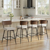 Corvina Bar Stool in Moonlight Sarma Leather, Bar Height
