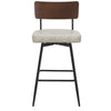 Corvina Bar Stool in Moonlight Sarma Leather, Bar Height