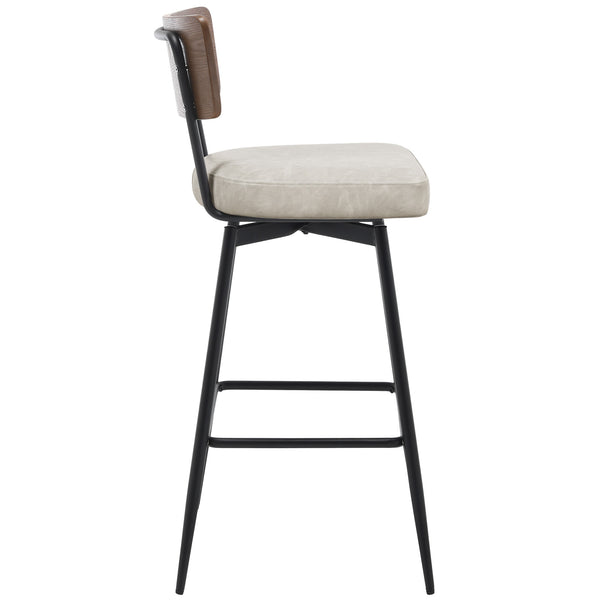 Corvina Bar Stool in Moonlight Sarma Leather, Bar Height