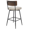 Corvina Bar Stool in Moonlight Sarma Leather, Bar Height