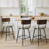 Corvina Bar Stool in Moonlight Sarma Leather, Counter Height
