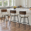 Corvina Bar Stool in Moonlight Sarma Leather, Counter Height