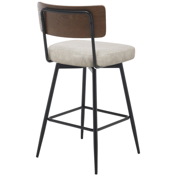 Corvina Bar Stool in Moonlight Sarma Leather, Counter Height